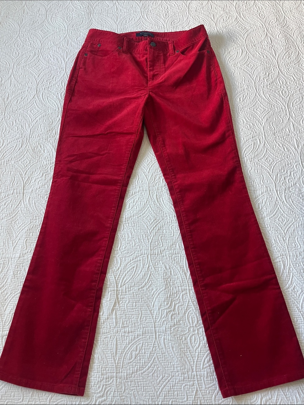 Women’s Talbots size 6 petite Red Corduroy Heritage pants